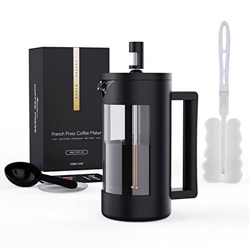 French Press Coffee Maker – 100% BPA Free, Dishwasher Safe, 12oz & 21oz Sizes-0