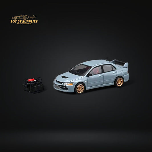 CM Model Mitsubishi Lancer Evolution IX Gray With Engine 1:64-0