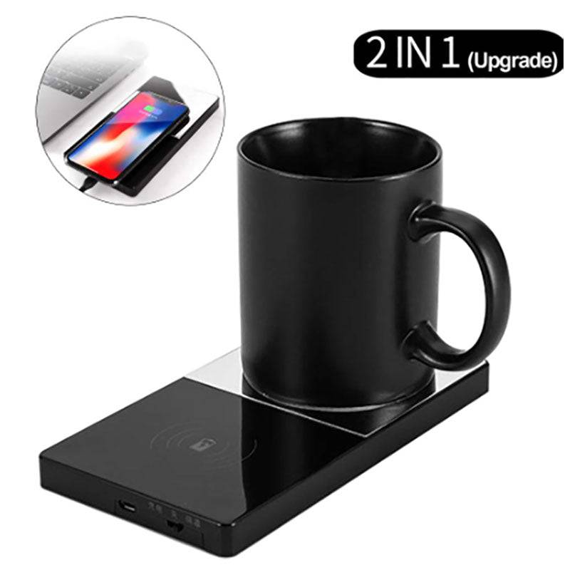 Heating Mug Cup Warmer Electric Wireless Charger For Home Office Coffee Milk-1