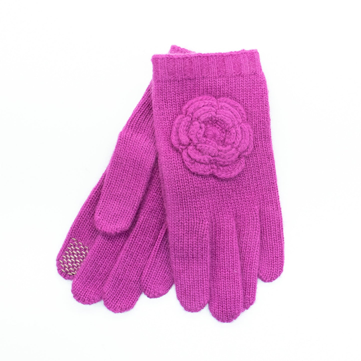 KIDS TECH GLOVES WITH FLOWER-1