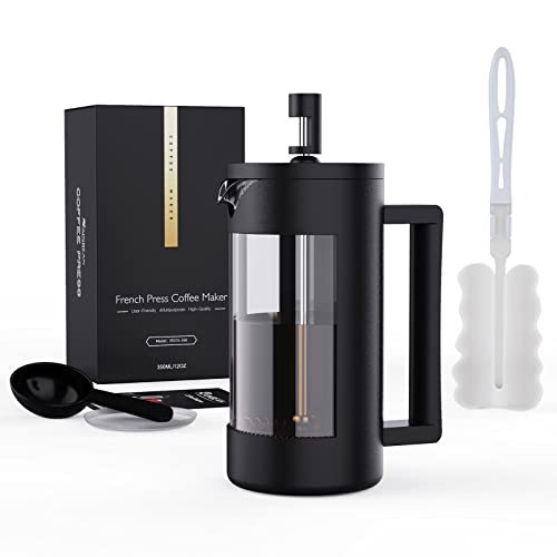 French Press Coffee Maker – 100% BPA Free, Dishwasher Safe, 12oz & 21oz Sizes-5