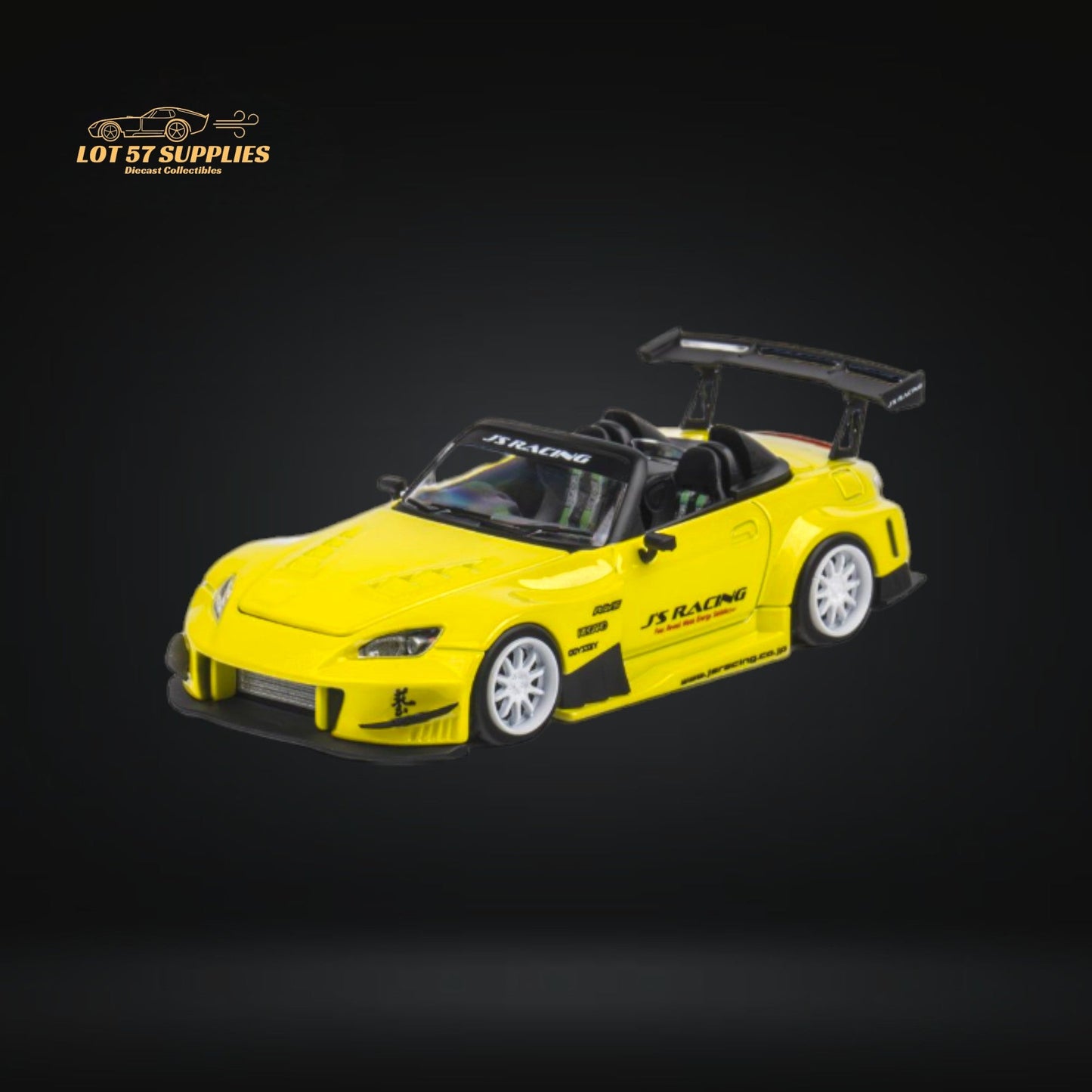 Microturbo Honda S2000 JS Racing Custom in Indy Yellow Pearl 1:64-2