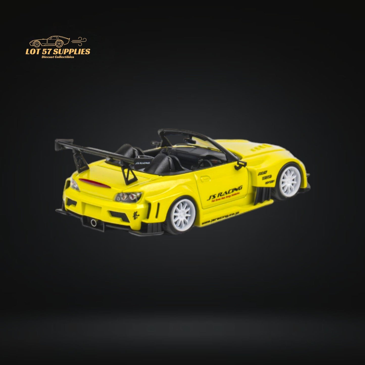 Microturbo Honda S2000 JS Racing Custom in Indy Yellow Pearl 1:64-3