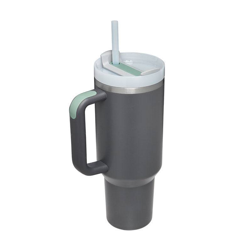 Thermal Mug 40oz Straw Coffee Insulation Cup With Handle BPA Free-5