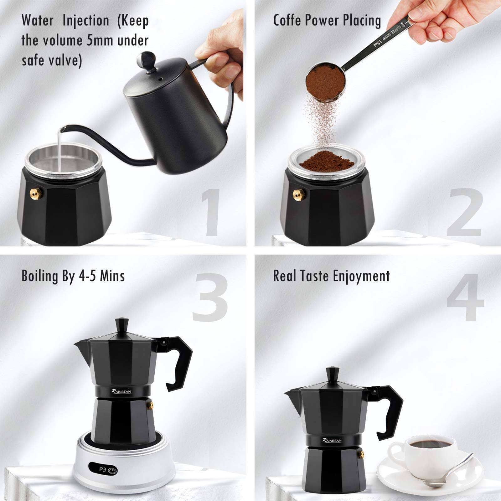 Stovetop Espresso Maker Espresso Cup Moka Pot Classic Cafe Maker Italian Espresso-2