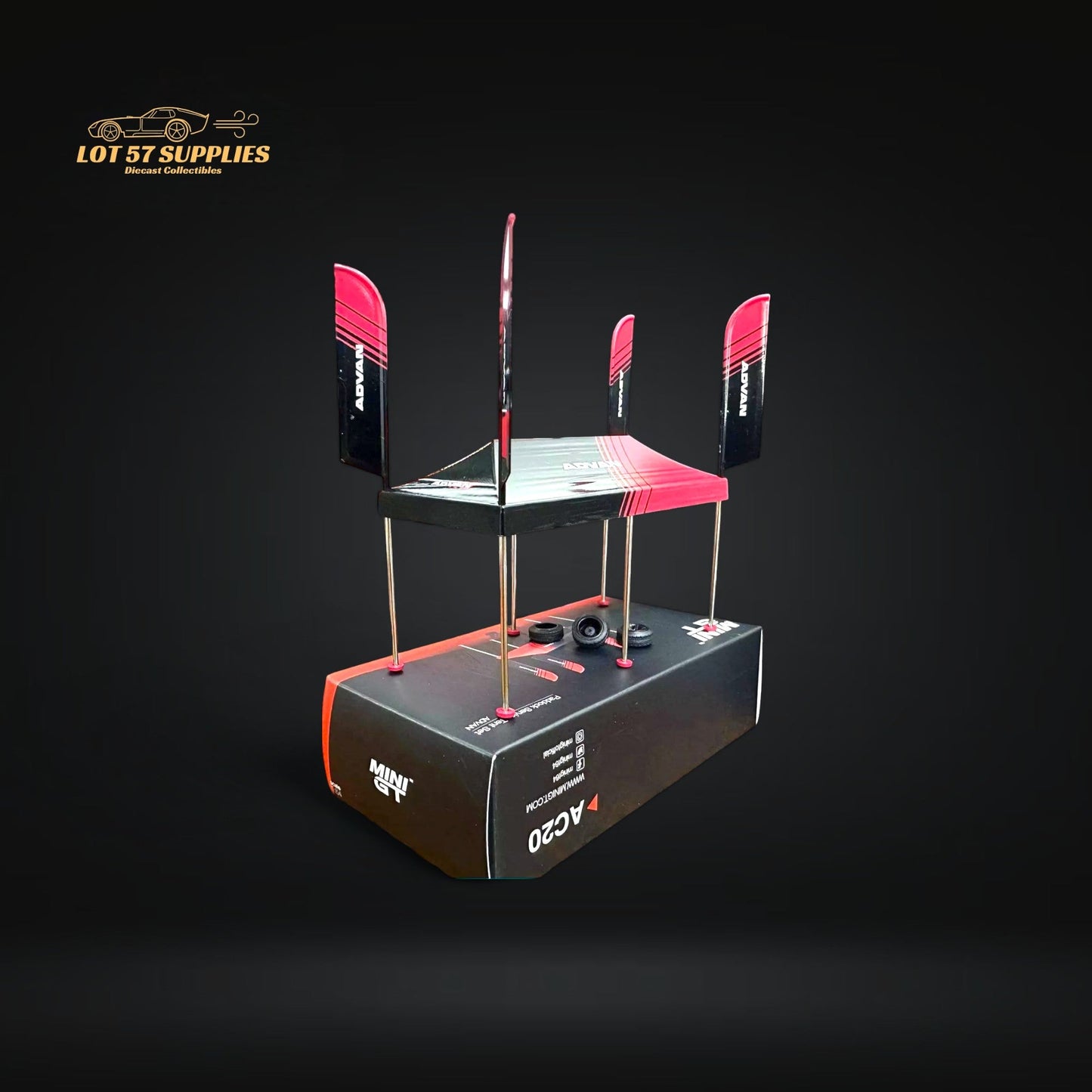 Mini-GT Paddock Service Tent Set ADVAN V1 1:64 MGTAC20-0