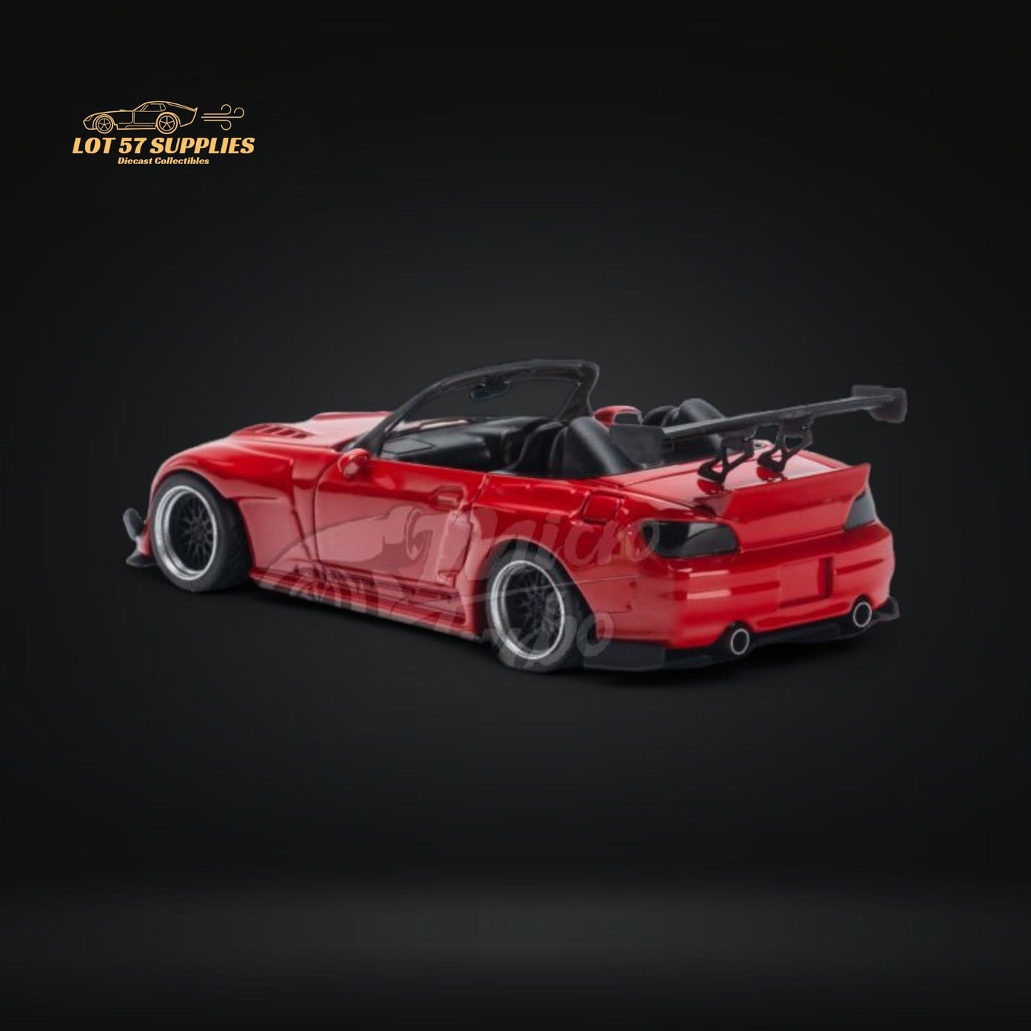 Microturbo Honda S2000 Roadster Pandem Rocket Bunny Aero Kit in Red 1:64-4