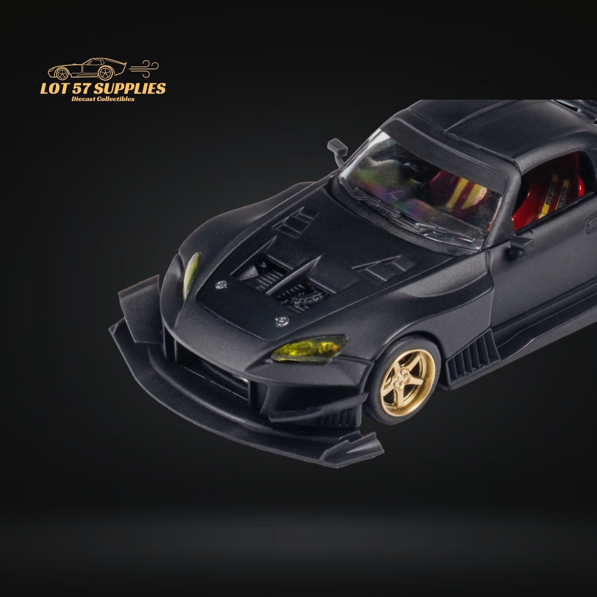 Microturbo Honda S2000 JS Racing Custom in Matte Black 1:64 MT6408A2-2