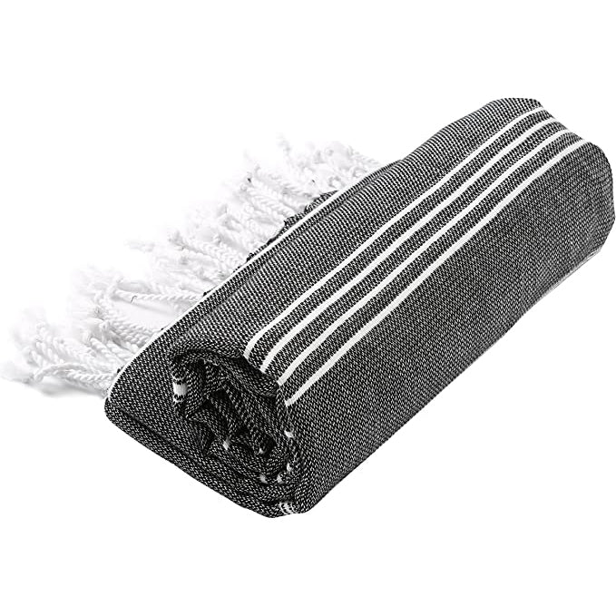 Pure Series: Sustainable Turkish Towel - Black-2