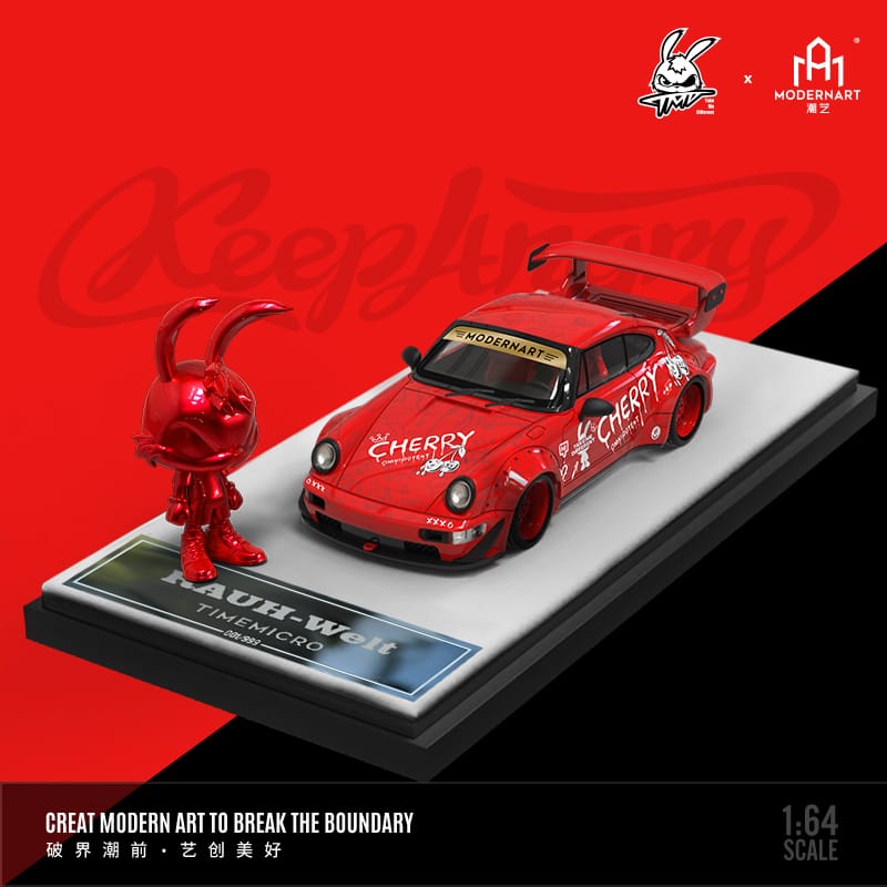 ModernArt + TMD Porsche RWB 993 Cherry Livery 1:64 1:64-5