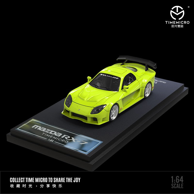 TimeMicro Mazda RX-7 VeilSide BLACK / GREEN / WHITE 1:64-6