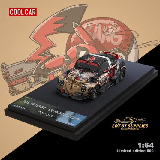 Cool Car RWB VW Beetle in SUPER WARRIOR Livery 1:64-0