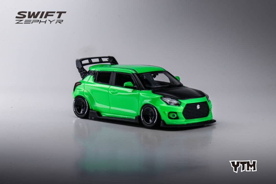 YTM Suzuki Swift 3rd Gen Zephyr Modified Version Rear Engine Concept GREEN 1:64-0