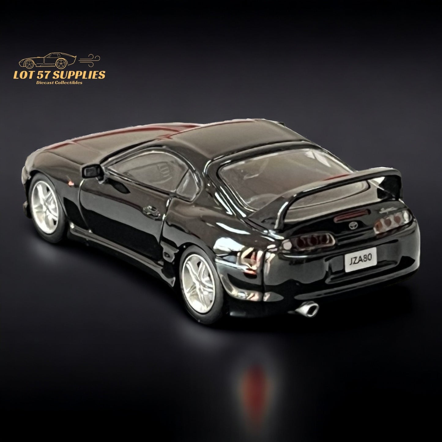 123 Hobby Toyota Supra JZA80Z in Black 1:64-1