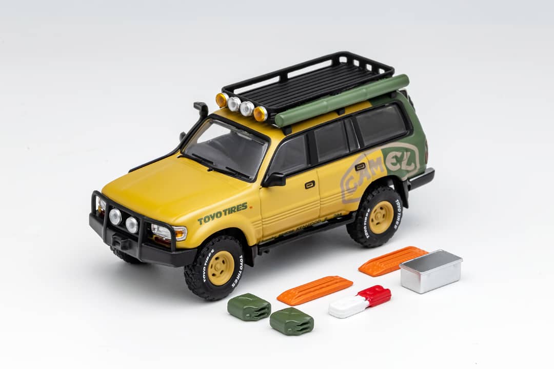 GCD Toyota Land Cruiser LC80 Camel Cup Version With Accessories 1:64-1