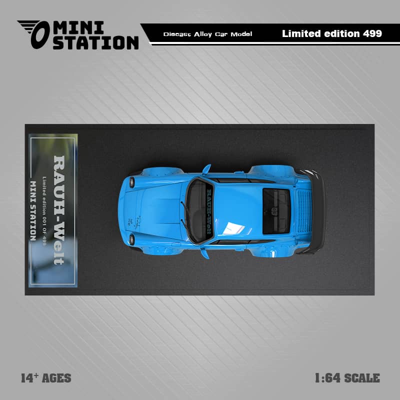 Mini Station Porsche 911 964 RWB HIDEYOSHI blue Ordinary 1:64-1