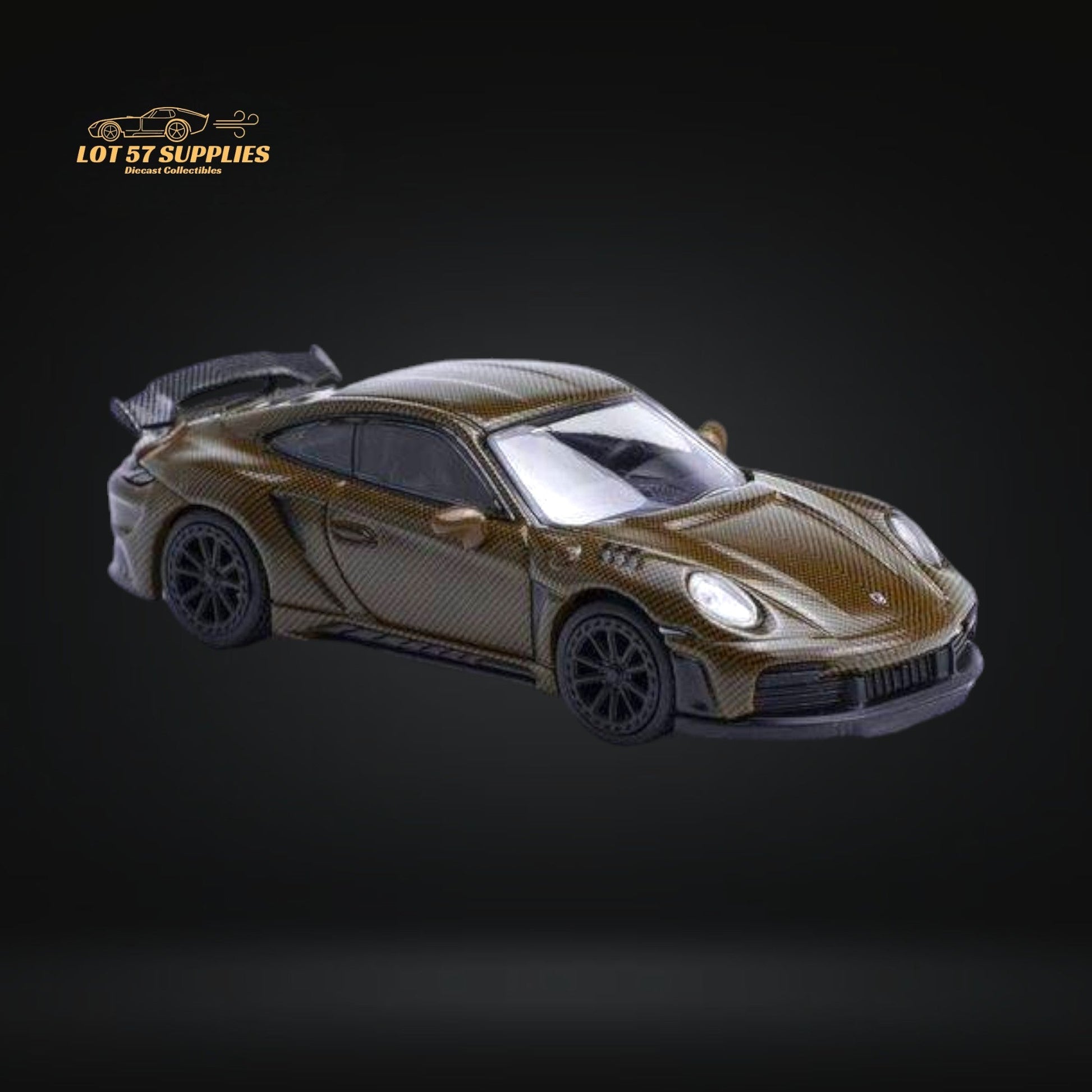 Pop Race Porsche 992 Stinger GT-R Brown Carbon Edition PR640049 1:64-1