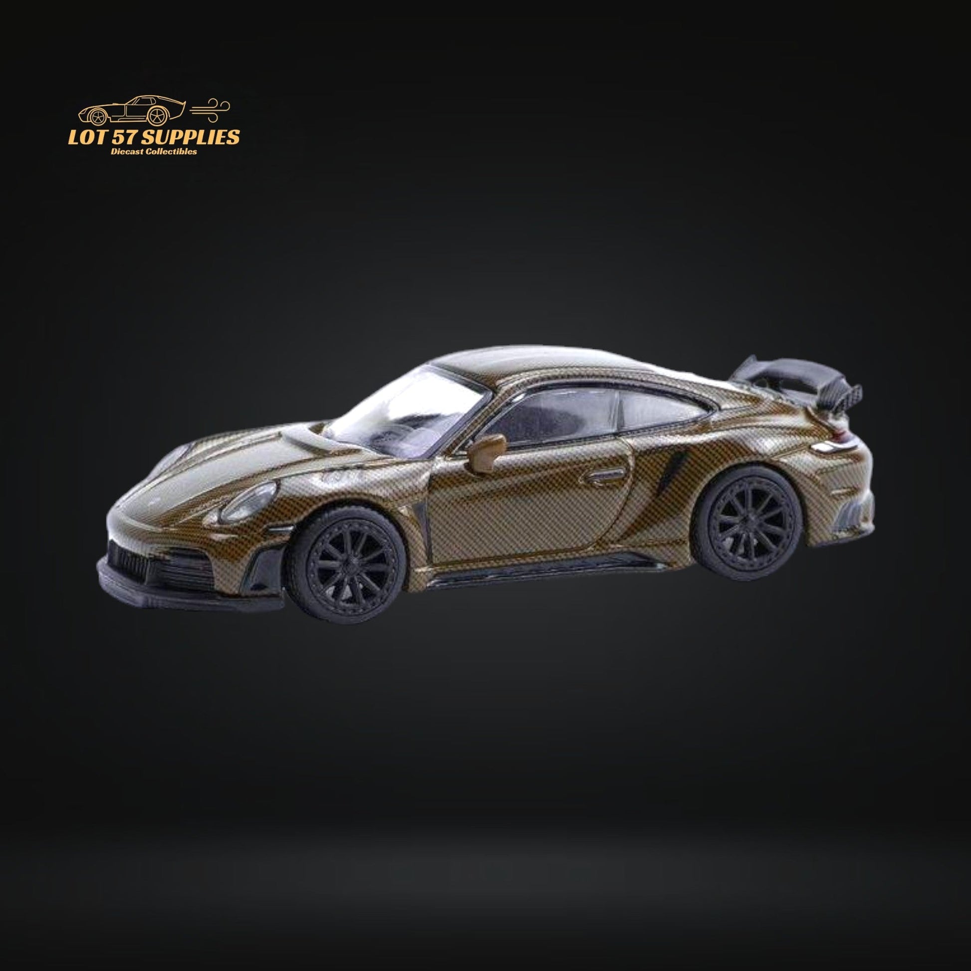 Pop Race Porsche 992 Stinger GT-R Brown Carbon Edition PR640049 1:64-2