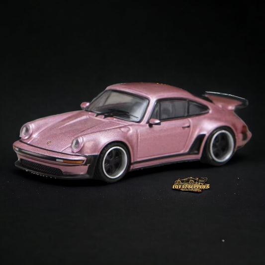 HobbyFans Porsche Singer 930 Turbo Study Ghost Player Custom Pink 1:64-0