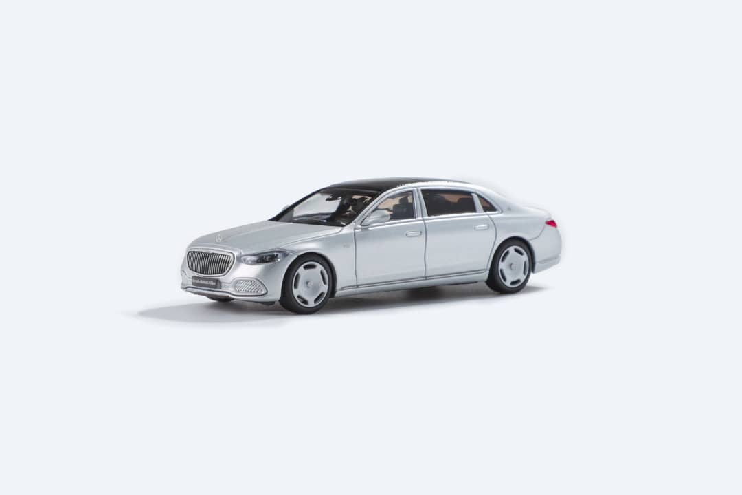 AR BOX 2021 Mercedes-Benz Maybach W223 Matte Silver Licensed Product 1:64-2