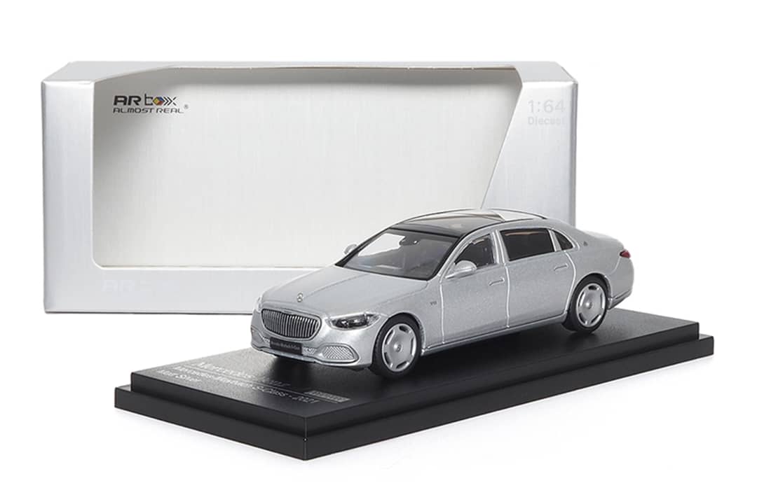 AR BOX 2021 Mercedes-Benz Maybach W223 Matte Silver Licensed Product 1:64-1