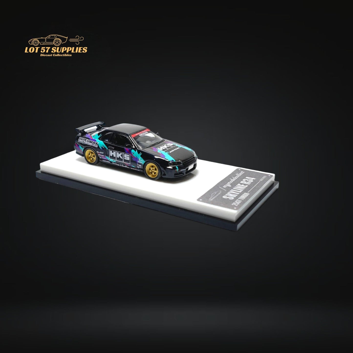 MC Nissan Skyline R34 Turbo HKS Livery 1:64-3