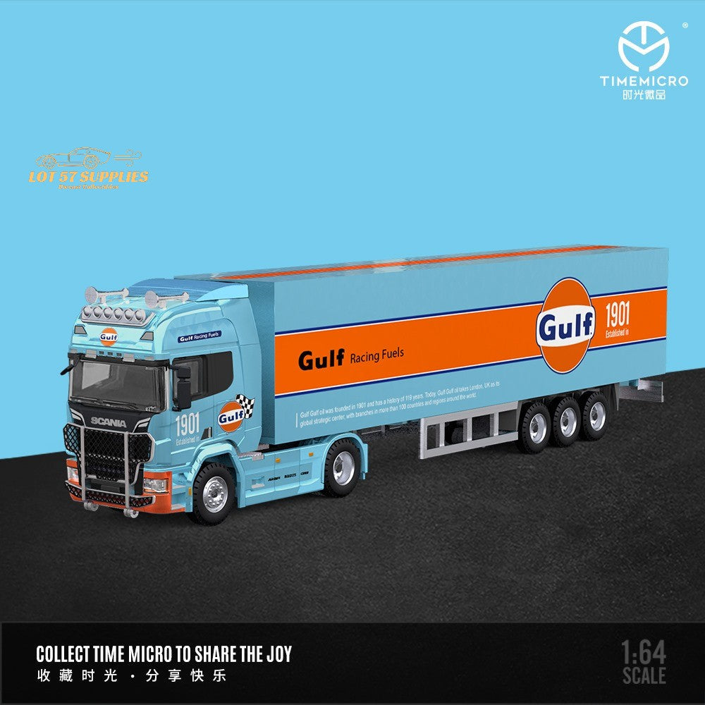 (Pre-Order) TimeMicro Mitsubishi Fuso Container Truck Gulf Livery 1:64 TM644004-0