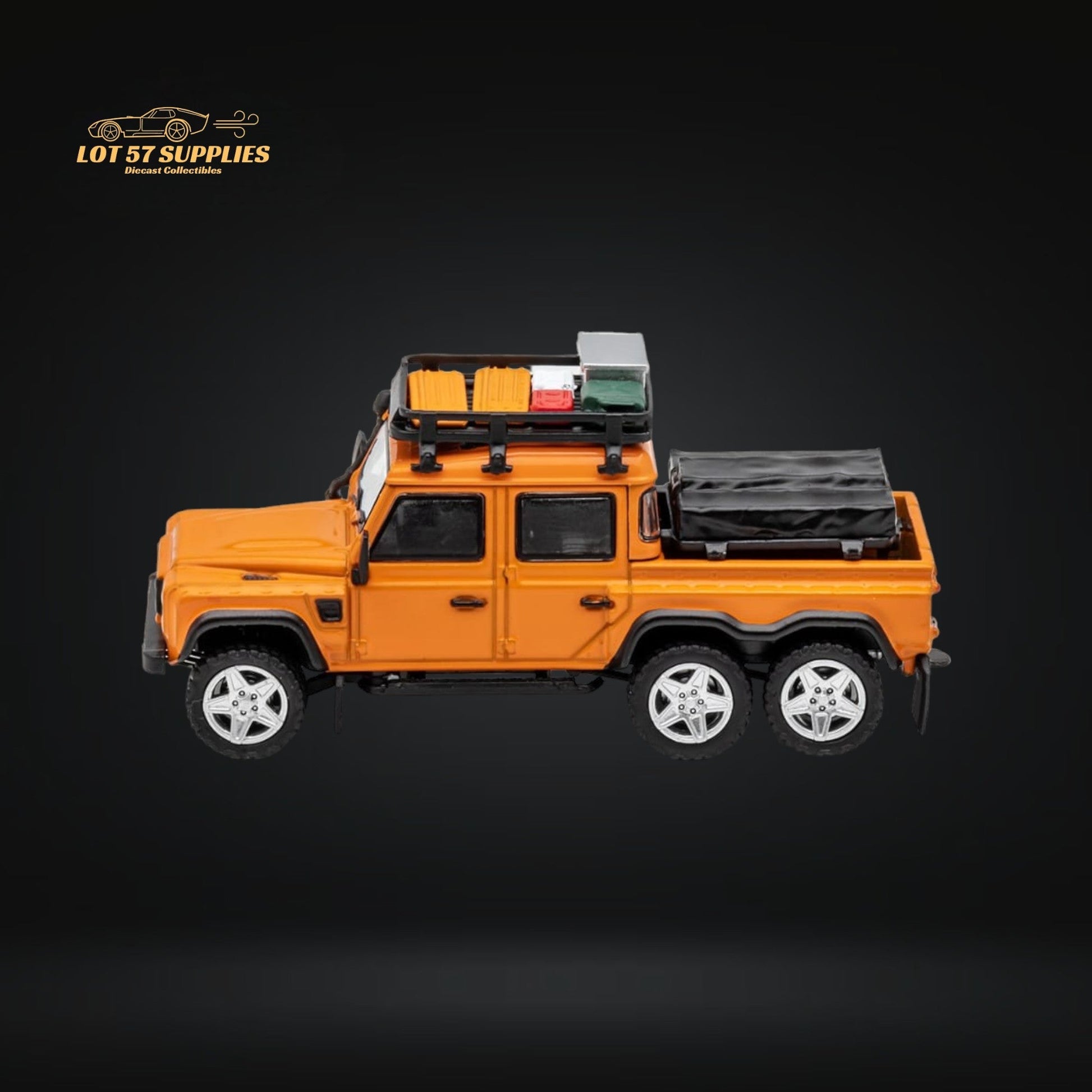 GCD Land Rover Defender 6x6 Orange Camping Modified 1:64 KS-053-287-1