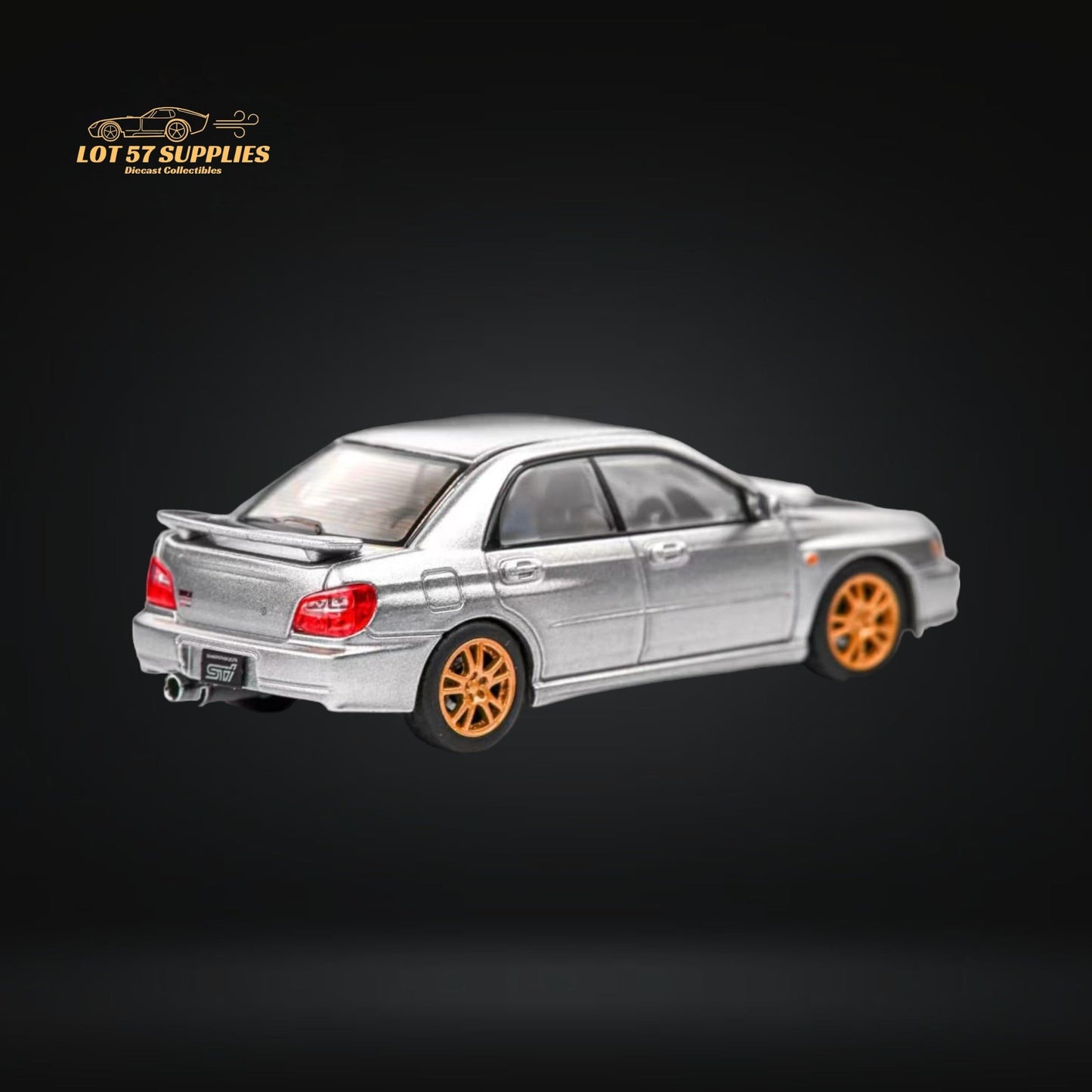 Furuya Subaru Impreza WRX STI 7th Gen Sedan Silver Gold Wheels 1:64-1