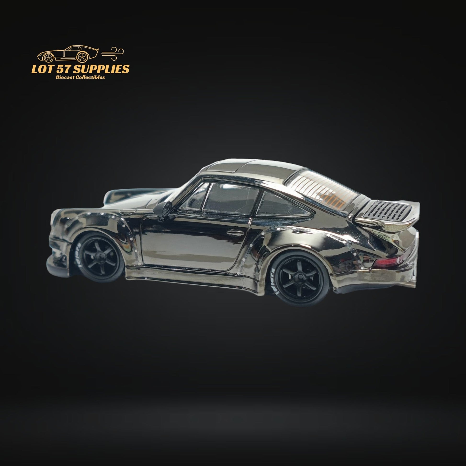 MC Porsche RWB 930 Chrome Gunmetal Gray Diecast 1:64-1