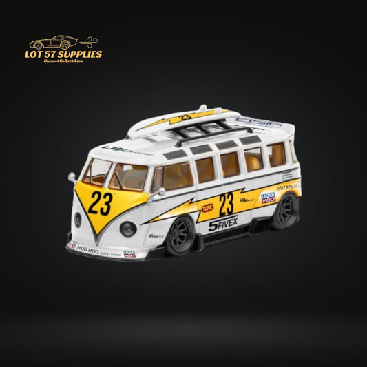 LF Model Volkswagen T1 Kombi WideBody with Surfboard in Flash #23 Livery 1:64-0