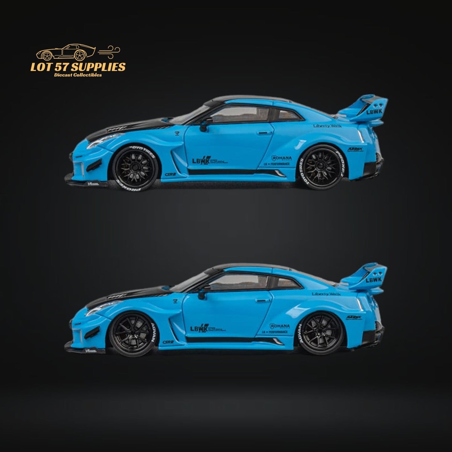 CM Model Skyline GT-R R35 RR Baby Blue LBWK 1:64-4