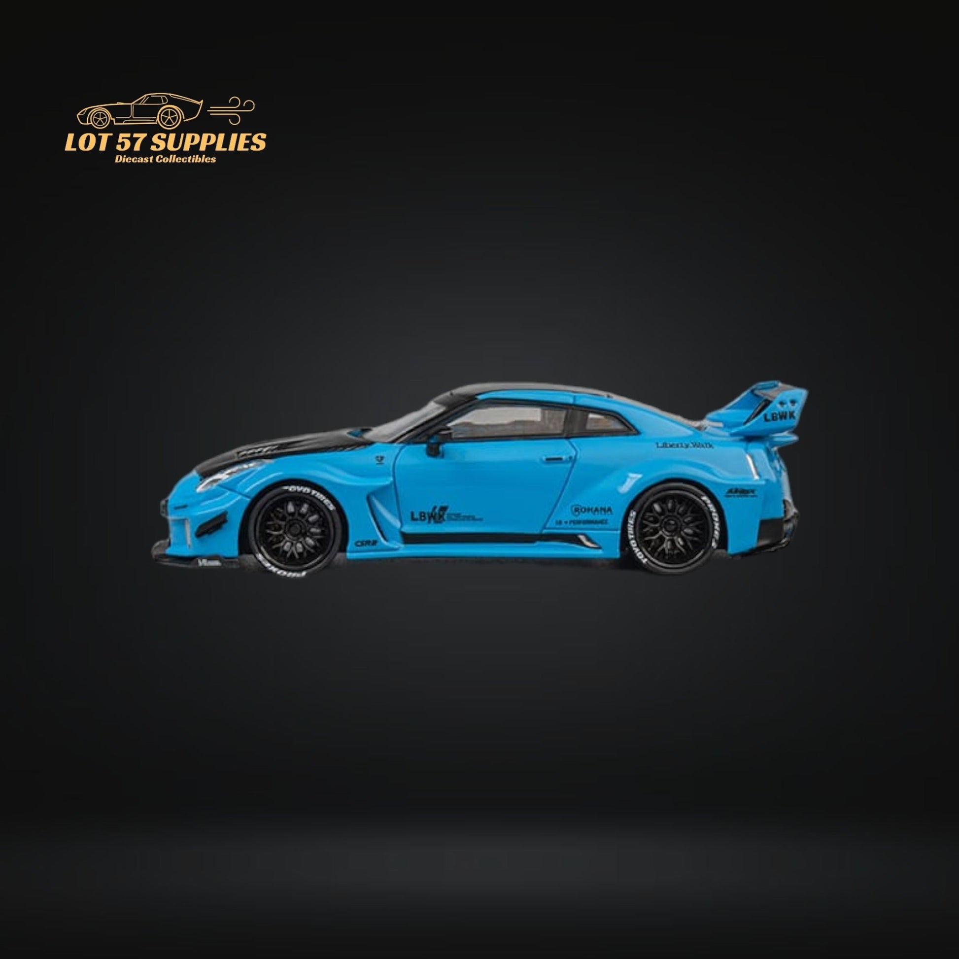 CM Model Skyline GT-R R35 RR Baby Blue LBWK 1:64-1