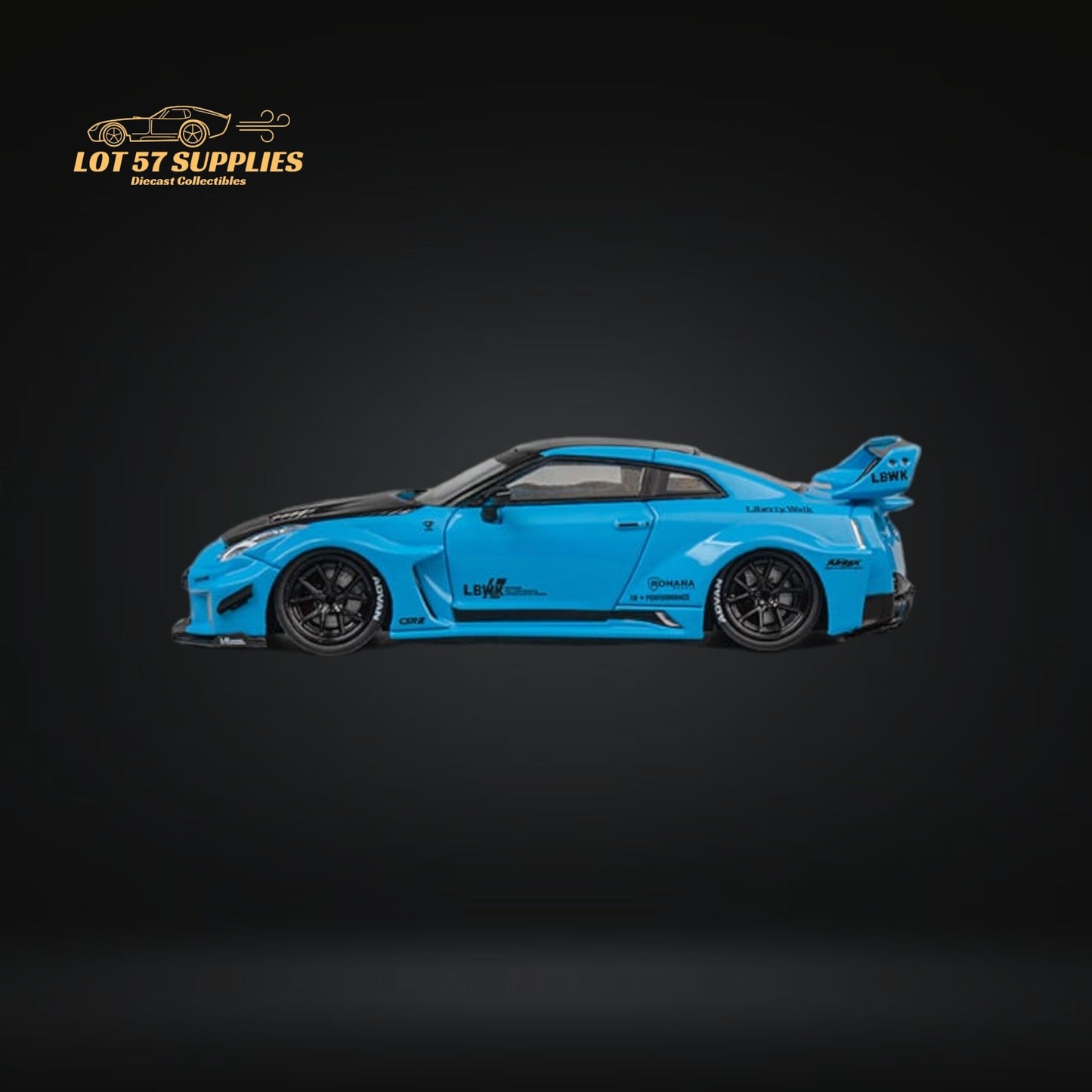 CM Model Skyline GT-R R35 RR Baby Blue LBWK 1:64-2