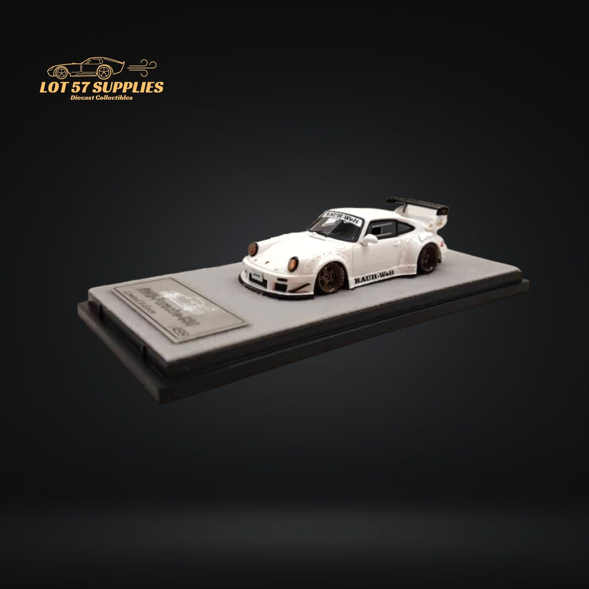 QIDIAN Porsche RWB 930 GT Wing in White Resin Model 1:64-1