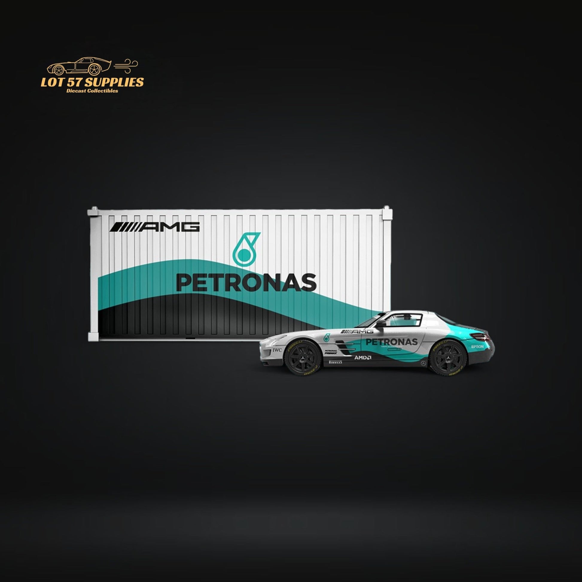 TimeMicro Mercedes Benz SLS Petronas Livery Container Version 1:64 TM643319-T-1