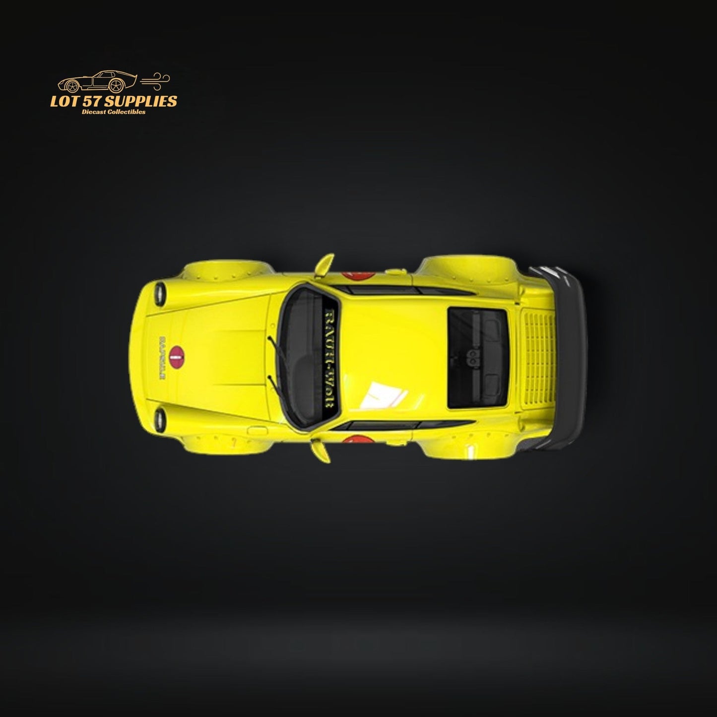 Mini Station Porsche 964 RWB in Dragon Ball Yellow Livery Figure Version 1:64-1