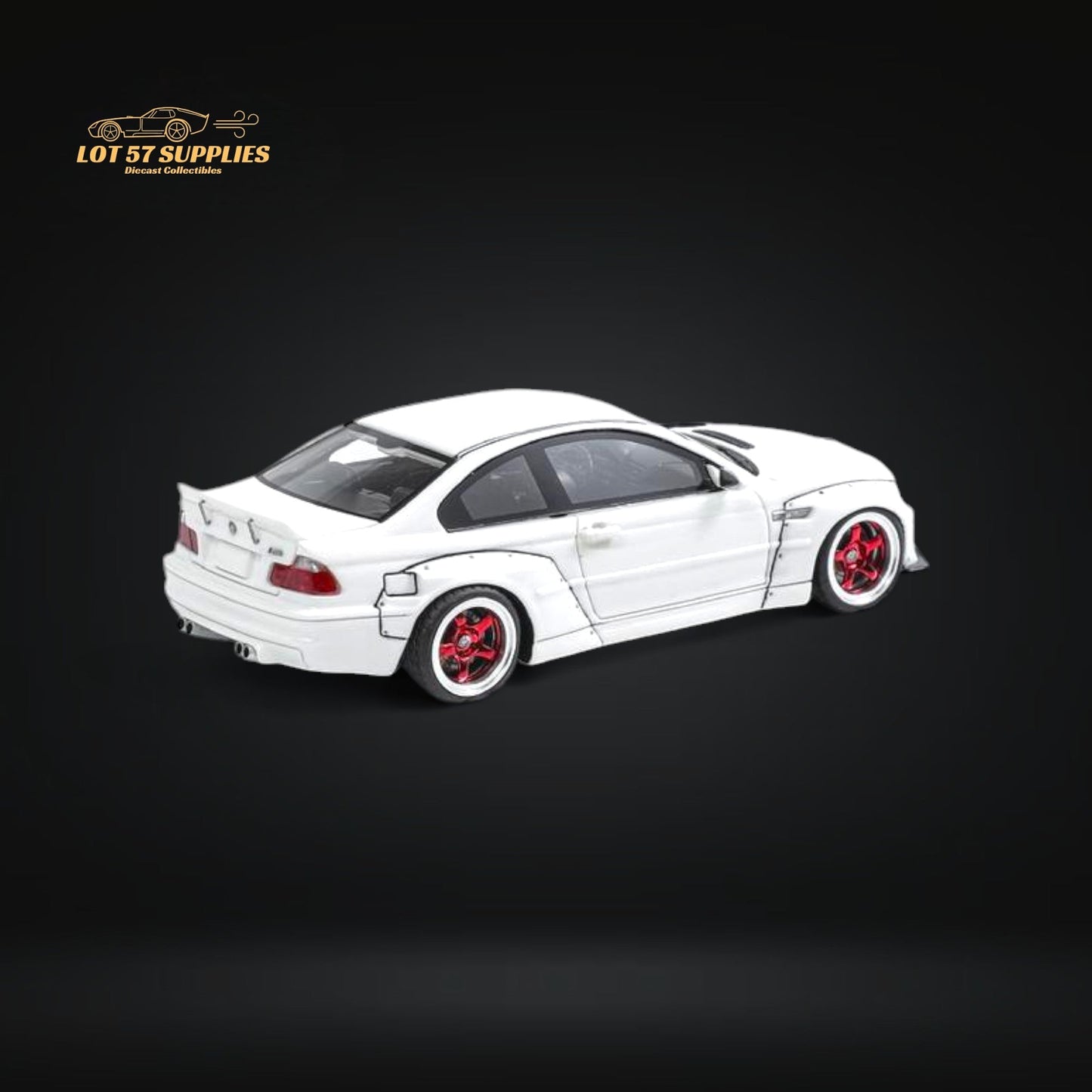 (Pre-Order) FLAME BMW M3 E46 Widebody Pandem in Pearlescent White Resin 1:64-1