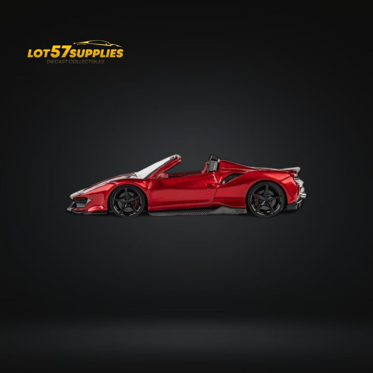 (Pre-Order) TPC Novitec 488 Roadster Wine Red Black Wheels 1:64-3