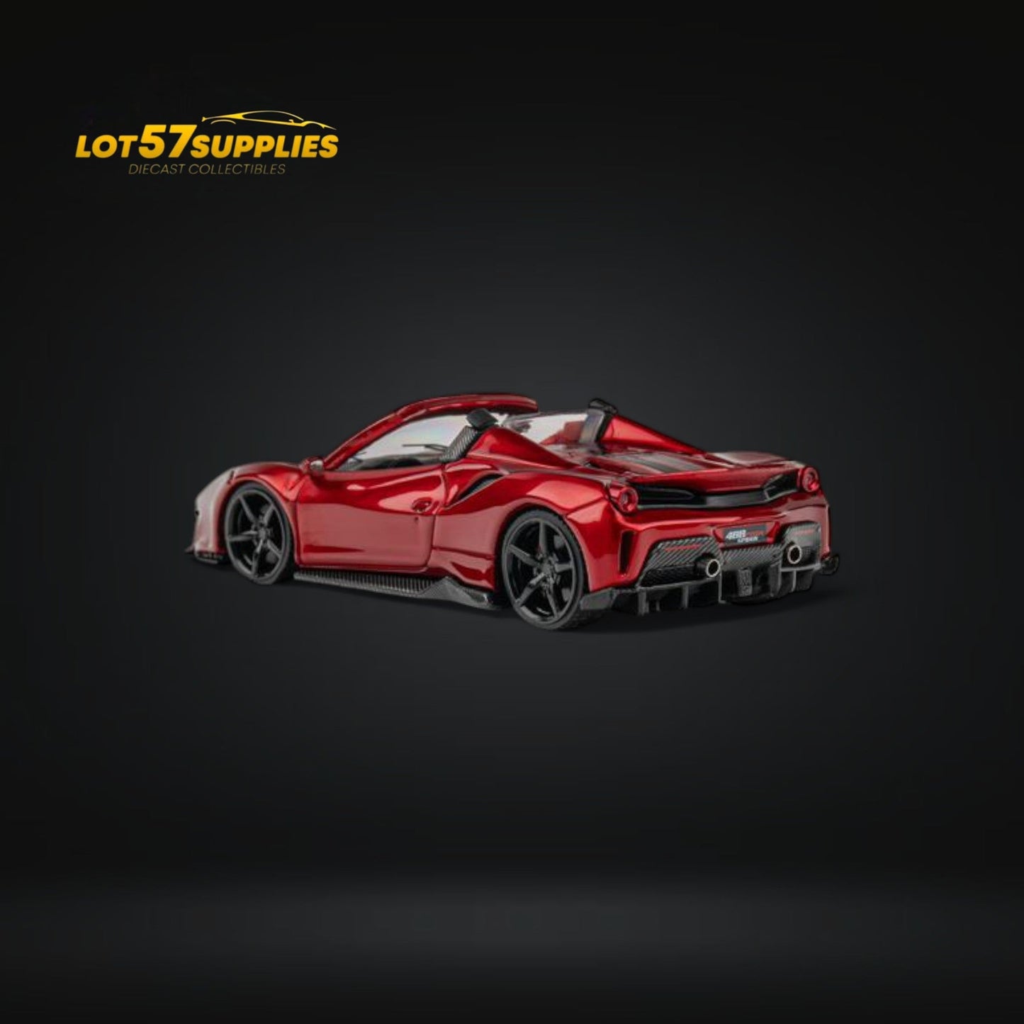 (Pre-Order) TPC Novitec 488 Roadster Wine Red Black Wheels 1:64-1