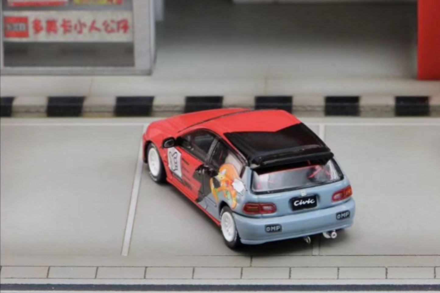 Street Weapon Honda Civic EG6 "KNUCKLES" Sonic livery 1:64-1