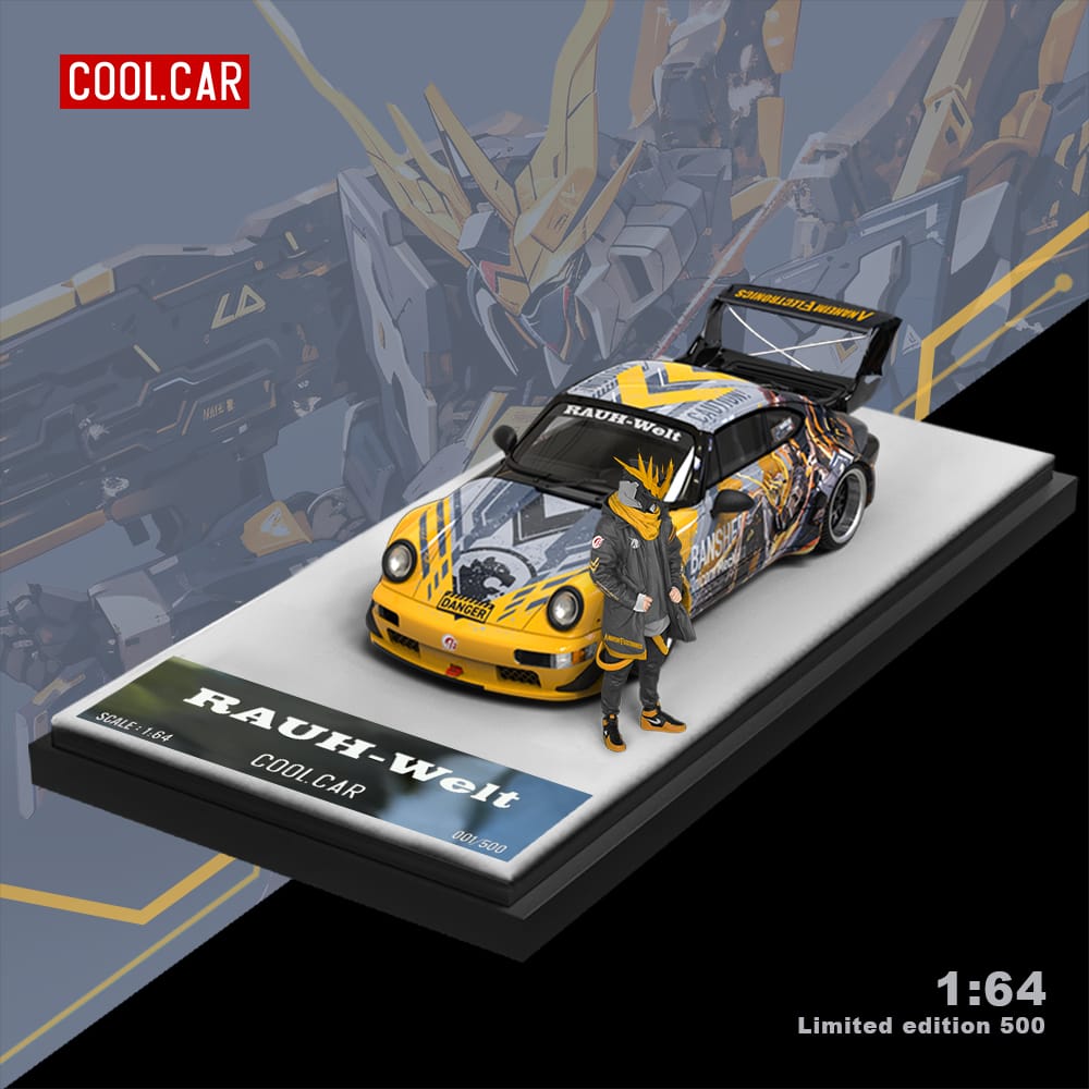 Cool Car Porsche RWB 964 BANSHEE MECHA Livery Figure Version 1:64-1