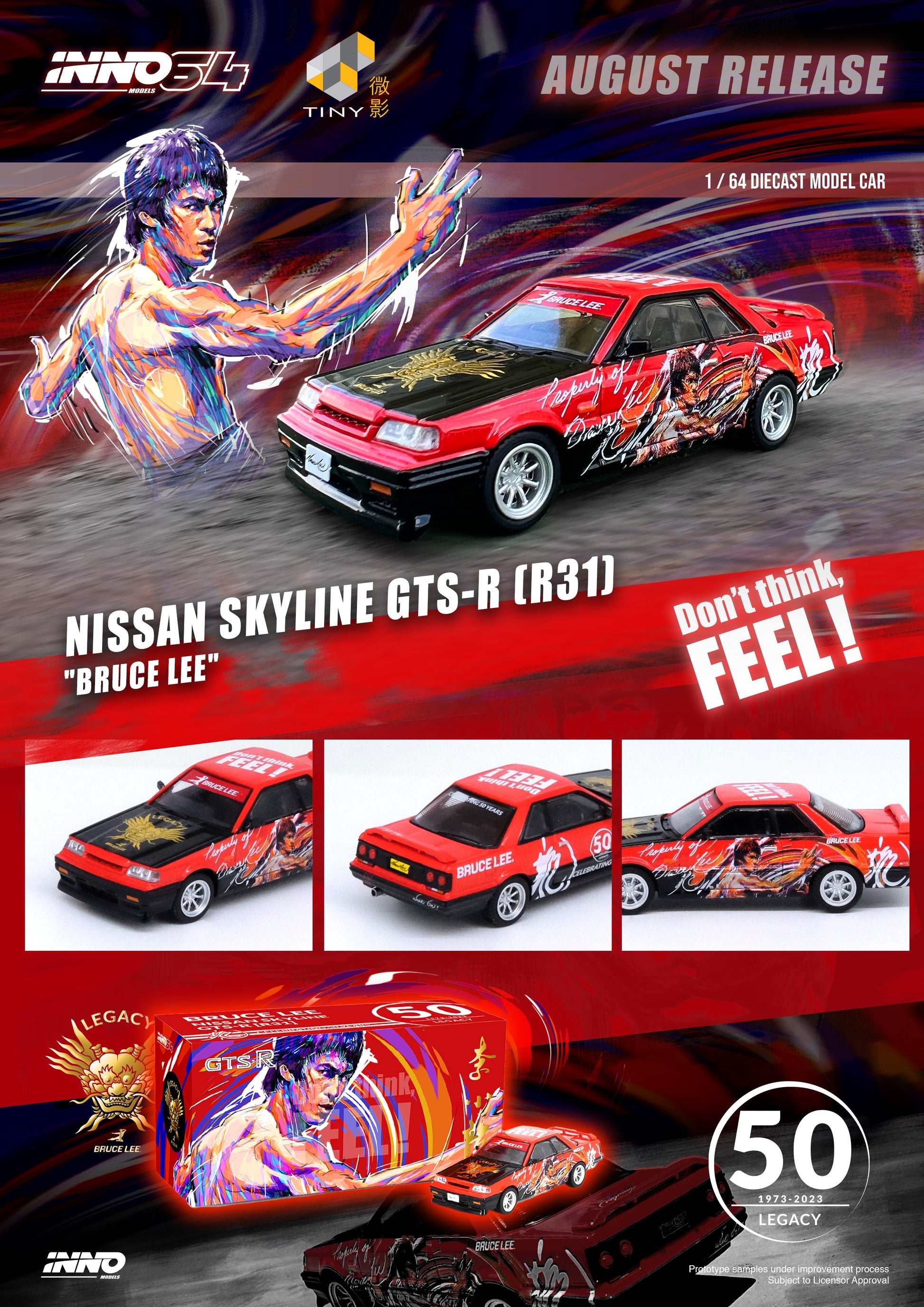 Inno64 x TINY Skyline GT-R's Series Honoring Bruce Lee's 50th Anniversary 1:64-1