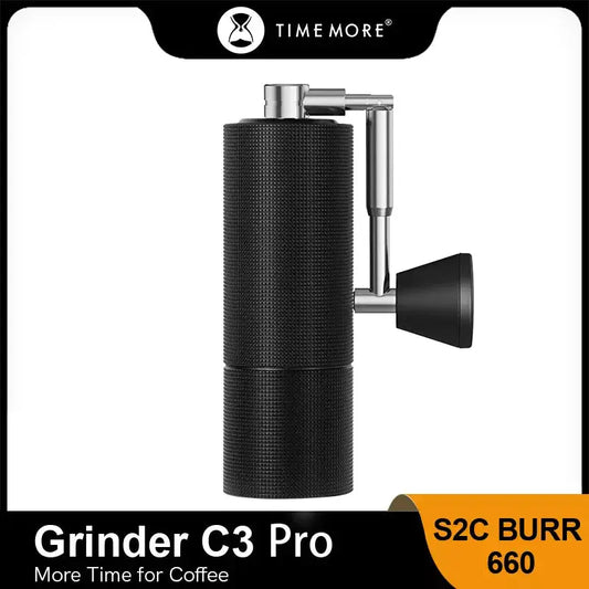 TIMEMORE Portable Manual Coffee Grinder STAINLESS STEEL BURRS, Chestnut C3 PRO-0