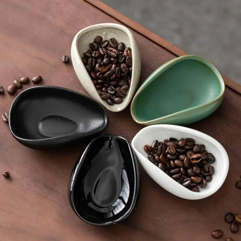 Ceramic Coffee Beans Dosing Cup Trays | Pottery Espresso Bean Scoop | Precision Coffee Accessories-0