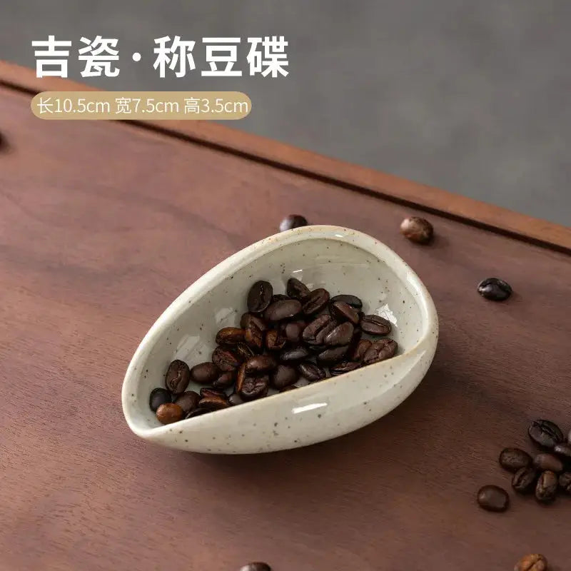 Ceramic Coffee Beans Dosing Cup Trays | Pottery Espresso Bean Scoop | Precision Coffee Accessories-6