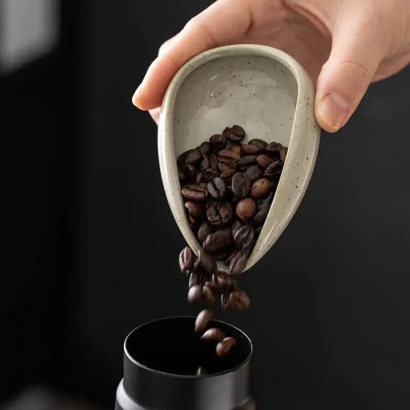 Ceramic Coffee Beans Dosing Cup Trays | Pottery Espresso Bean Scoop | Precision Coffee Accessories-2