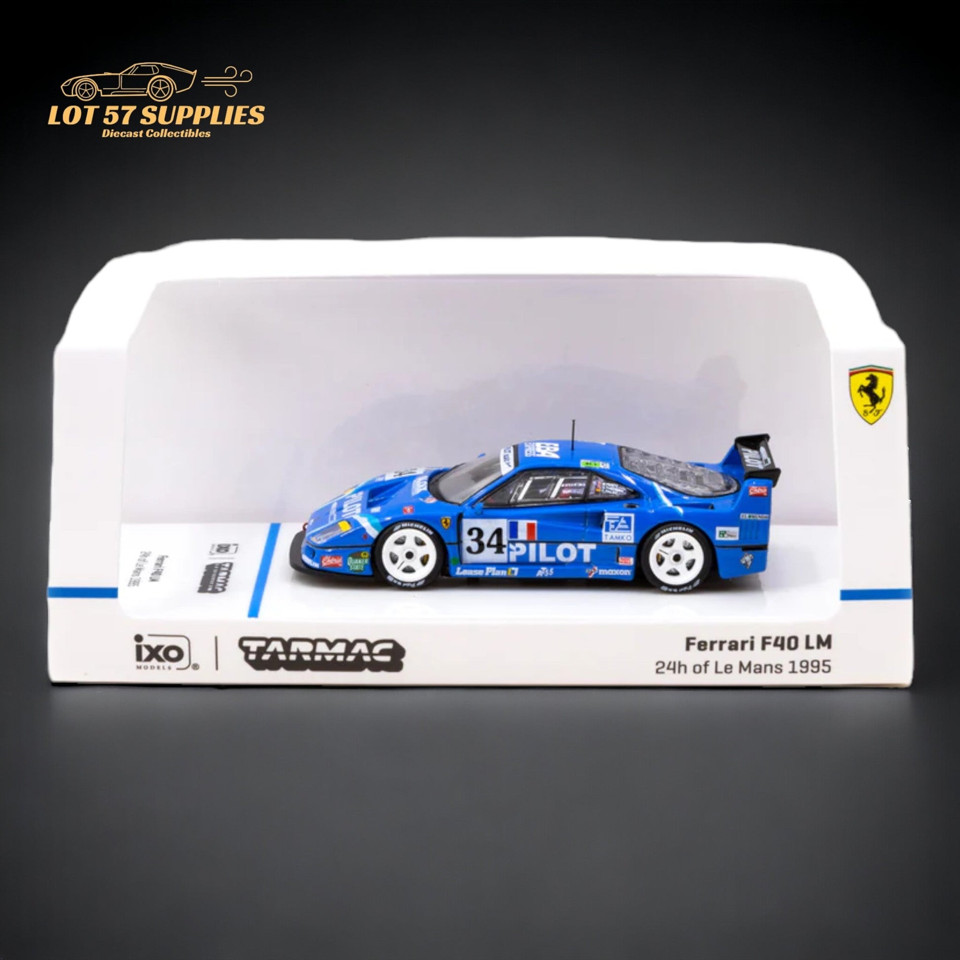 Tarmac Works Ferrari F40 LM 24h of Le Mans 1995 M Ferte T64-075-95LM34 1:64-2