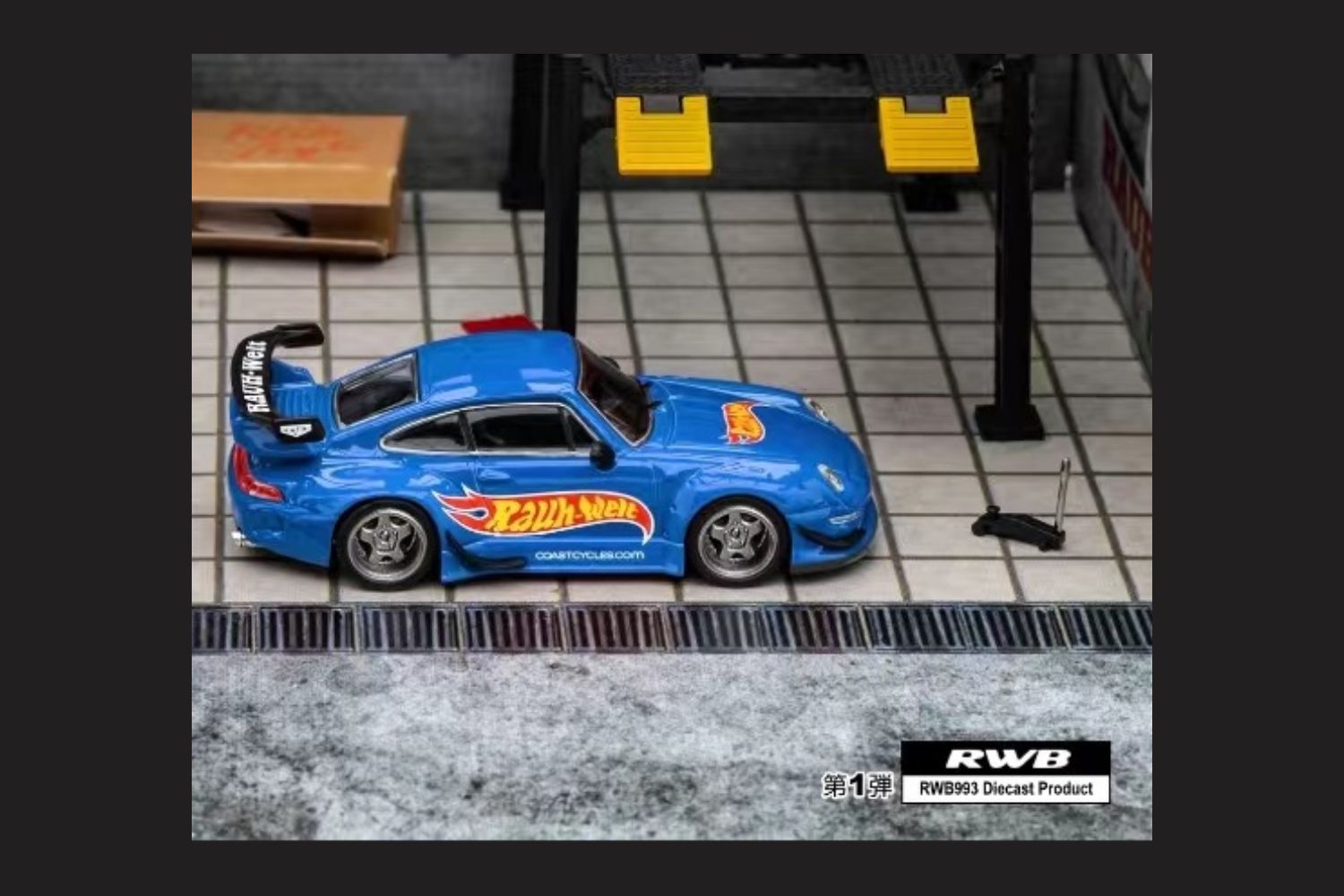 (Pre-Order) Star Model Porsche RWB 993 GT Wing Blue Rauh HOTWHEELS Livery 😂 1:64-1