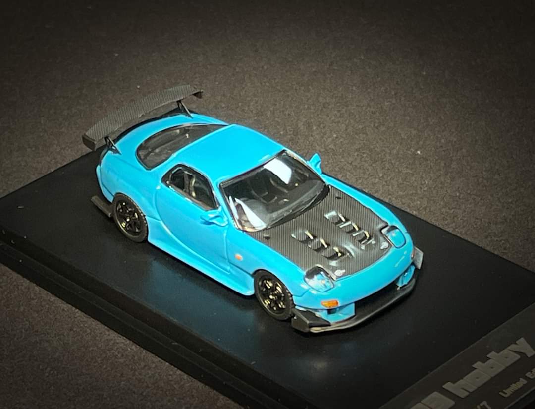 123 Hobby Mazda FD3S RX-7 in Baby Blue 1:64-4